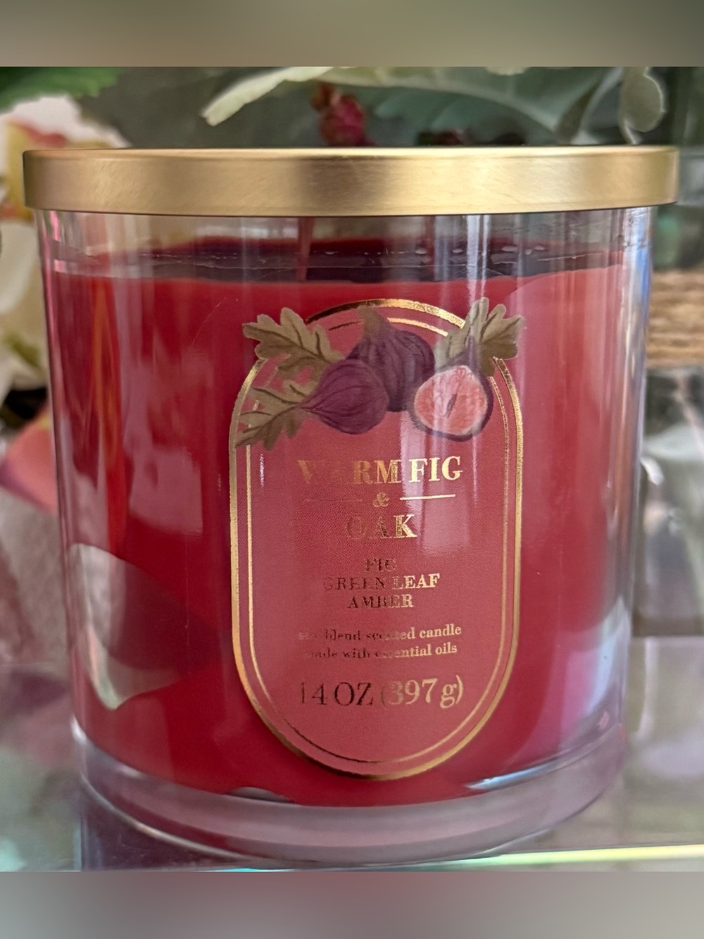 🆕🪾 SONOMA “WARM FIG & OAK” 3-WICK SCENTED SOY WAX CANDLE. BRAND NEW.